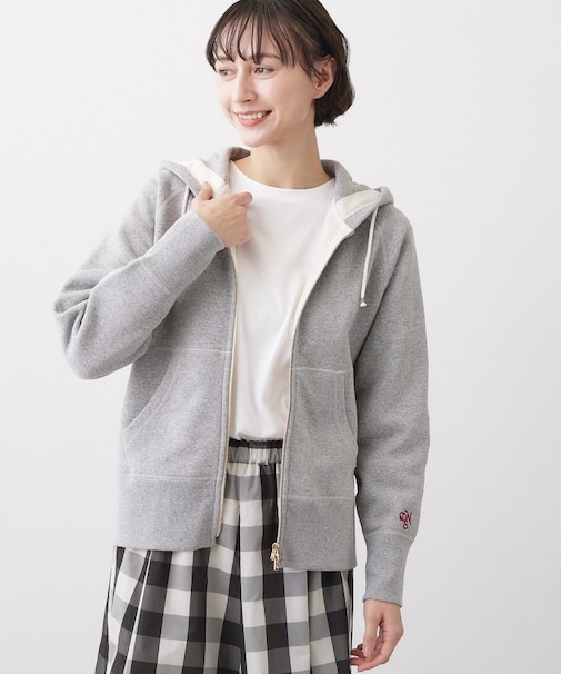 【ユニセックス/洗える】吊り裏毛フーデッドパーカー