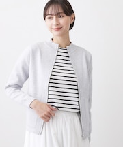 【洗える】ニットジップブルゾン