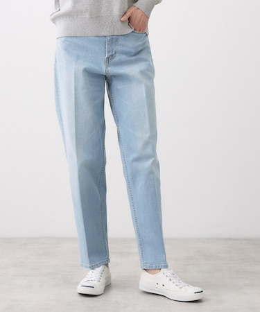 【ユニセックス/洗える】テーパードシルエット12OZデニム