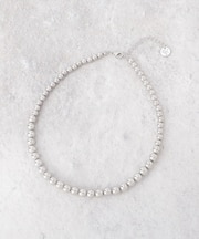 シルバービーズショートネックレス