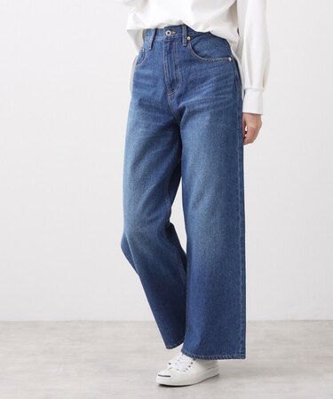 【ユニセックス/洗える】ワイドシルエット12OZデニム