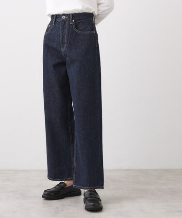 【ユニセックス/洗える】ワイドシルエット12OZデニム