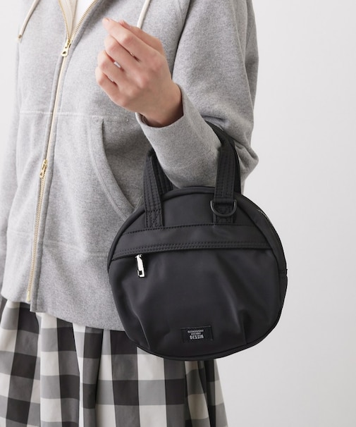 【ユニセックス/軽量】ポリエステルラウンド型２WAYショルダーバッグ