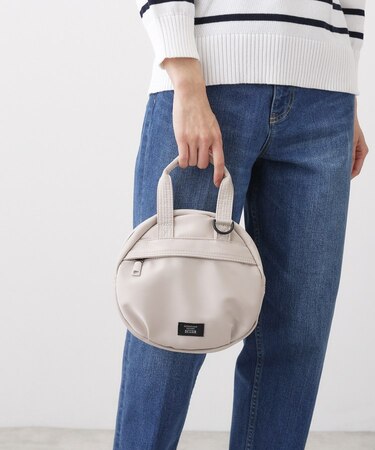 【ユニセックス/軽量】ポリエステルラウンド型2WAYショルダーバッグ