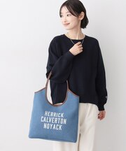 【軽量】ロゴプリントデニム×帆布トートバッグ