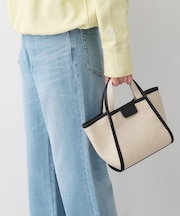 【軽量/2WAY】パイピングコットンリネンミニバッグ