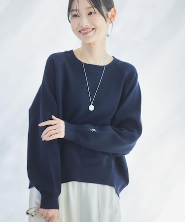 【洗える】スウェットライクニット