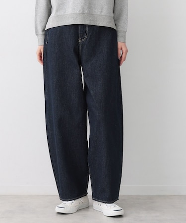 【洗える】ワイドカーブシルエット12OZデニム