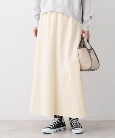 【ウエストゴム/洗える】フィブリルソフトAラインスカート