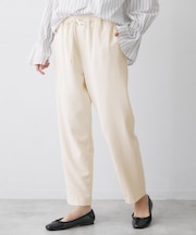 【帯電防止/洗える】ストレッチツイルテーパードパンツ