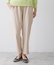 【帯電防止/洗える】ストレッチツイルテーパードパンツ
