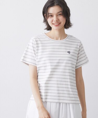 【洗える】半袖ボックスシルエットカットソー