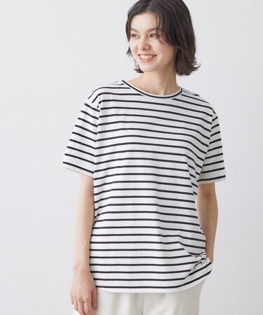 【洗える】半袖シャツテールカットソー