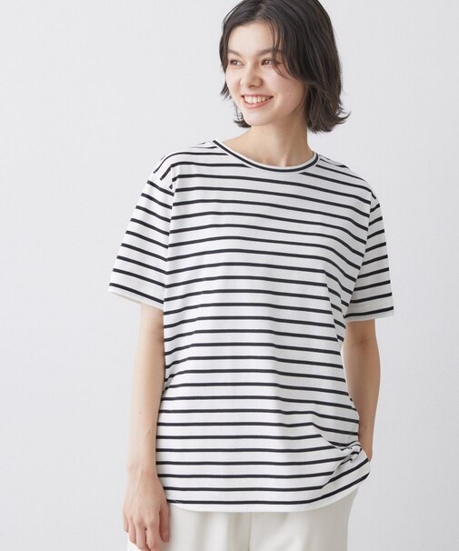 【洗える】半袖シャツテールカットソー