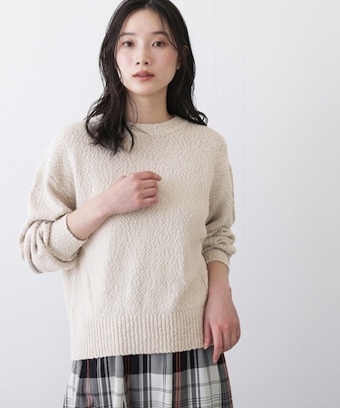 【洗える】ローゲージコットンニット