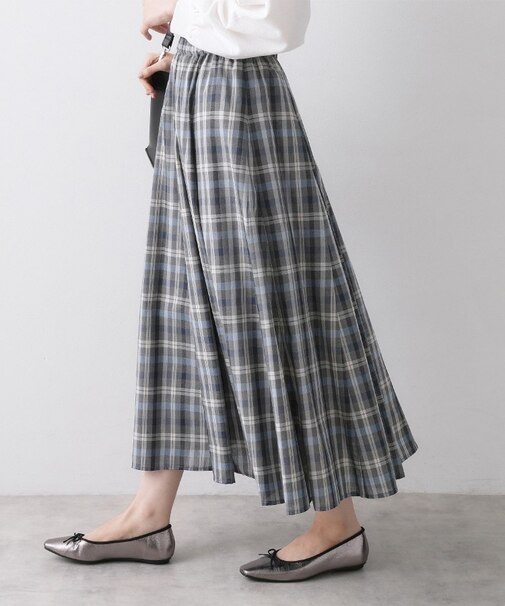 【ウエストゴム/洗える】映えチェック柄スカート