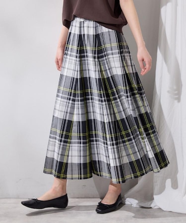 【ウエストゴム/洗える】映えチェック柄スカート