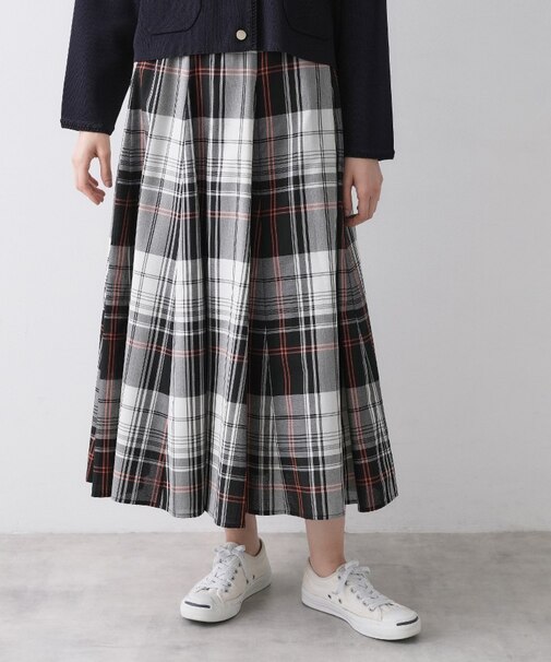 【ウエストゴム/洗える】映えチェック柄スカート