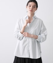 【洗える】バックボタンオーバーシャツ