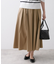【洗える】タックギャザーフレアスカート