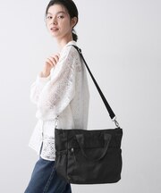 【2WAY/多ポケット】ナイロントートバッグ