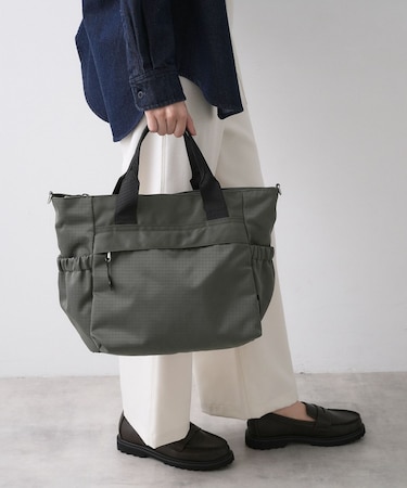 【2WAY/多ポケット】ナイロントートバッグ