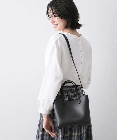 【2WAY/軽量】スクエアトートバッグ