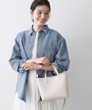 【2WAY/軽量】スクエアトートバッグ