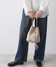 【軽量】スエードライク巾着バケツバッグ