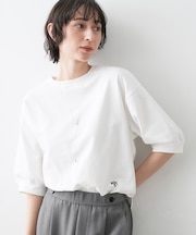 【360度可愛い・洗える】バックヘンリーカットソー5分袖