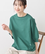 【新色追加／360度可愛い】バックヘンリーカットソー5分袖
