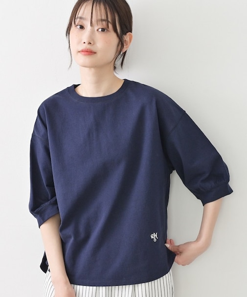 【新色追加／360度可愛い】バックヘンリーカットソー5分袖