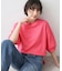 【360度可愛い・洗える】バックヘンリーカットソー5分袖
