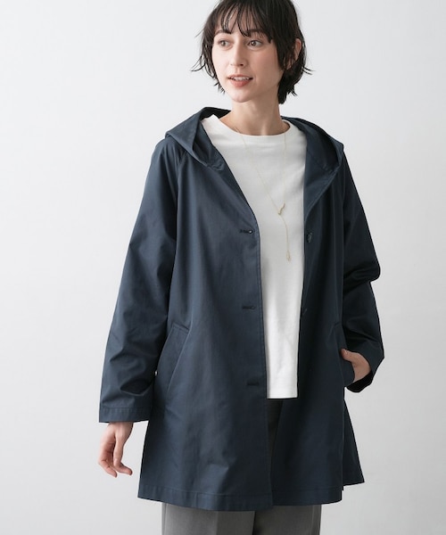 洗える】フードトレンチコート｜デッサンの通販｜&mall（アンドモール