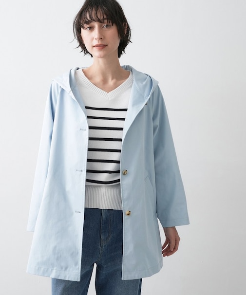 【洗える】フードトレンチコート