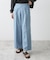 【洗える】綿麻マリンワイドデニムパンツ