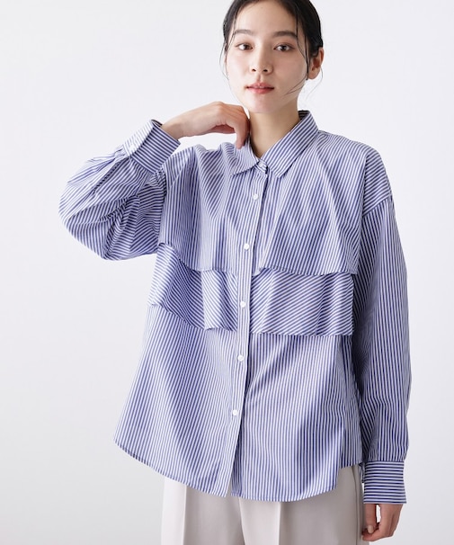 【洗える】フリルブラウス