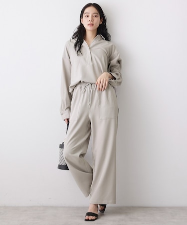 【2点セット・洗える】メランジツイルセットアップ