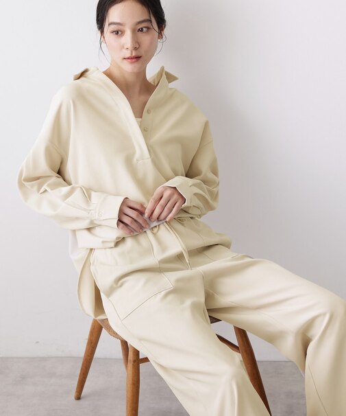 【2点セット・洗える】メランジツイルセットアップ