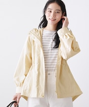 【撥水・洗える】フーデッドブルゾン