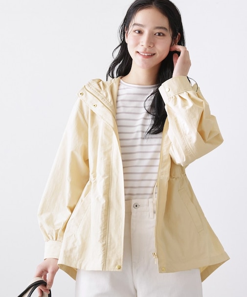 【撥水・洗える】フーデッドブルゾン