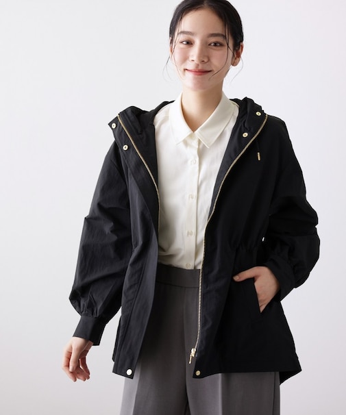 【撥水・洗える】フーデッドブルゾン