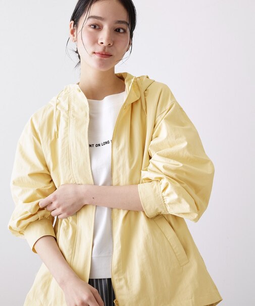 【撥水・洗える】フーデッドブルゾン