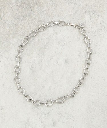 オーバルリングチェーンネックレス