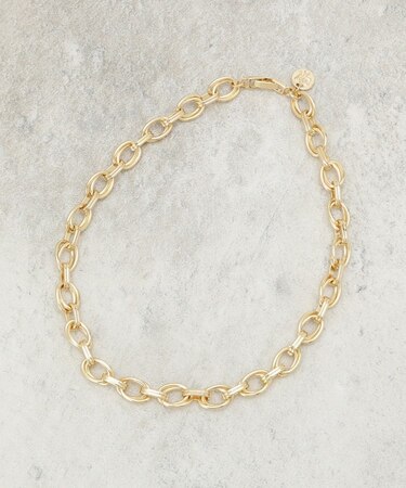 オーバルリングチェーンネックレス