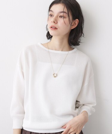 【洗える】シアーリラックスニット