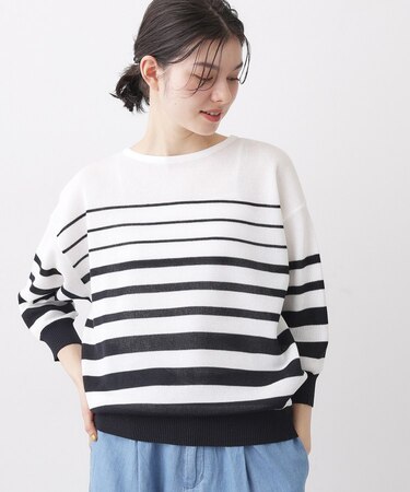 【洗える】シアーリラックスニット