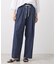 【洗える】綿麻ドロストライトデニムパンツ