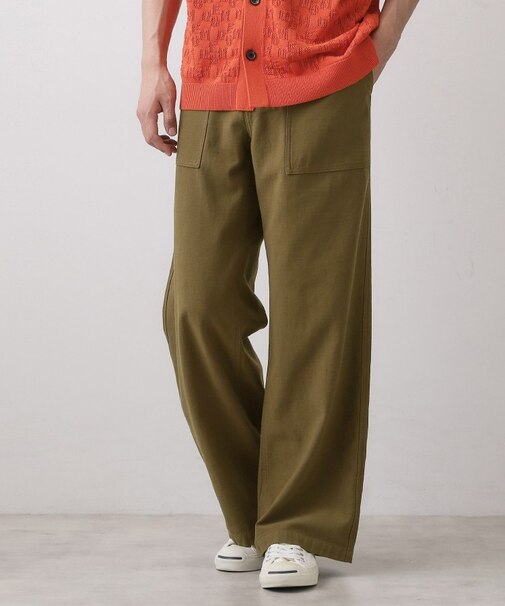【ユニセックス/洗える】ベイカーツイルパンツ