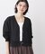 【洗える】コットンブレンドVネックカーディガン